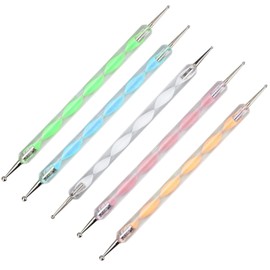 Dotting Pen, Nail Art Dotting Tools, Nail Art Sculpture Pen Dual Tip, Nail Art Drawing, Dotting Pen for Nail Design, Marbling Tool, Pack of 5