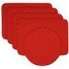 Sweet Pea Linens Solid Red Quilted Rectangle Placemats - Set