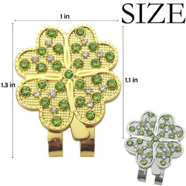 ONEDIGI 2PCS Golf Ball Marker with Golf Hat Clip for Your Friend Golf Gifts for Women(Golden)