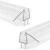 Shower Door Bottom Seal, 2-Pack PVC Strips with Sweep 39"