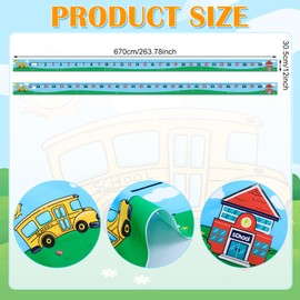 Nuanchu 2 Pcs Kids Number Line Floor Mats 0-30 31-60 Number Mats 22 ft x 12 Inch Educational Mats with Number Line Back to School for Kids Home School Classroom Math Learning(Grassland)
