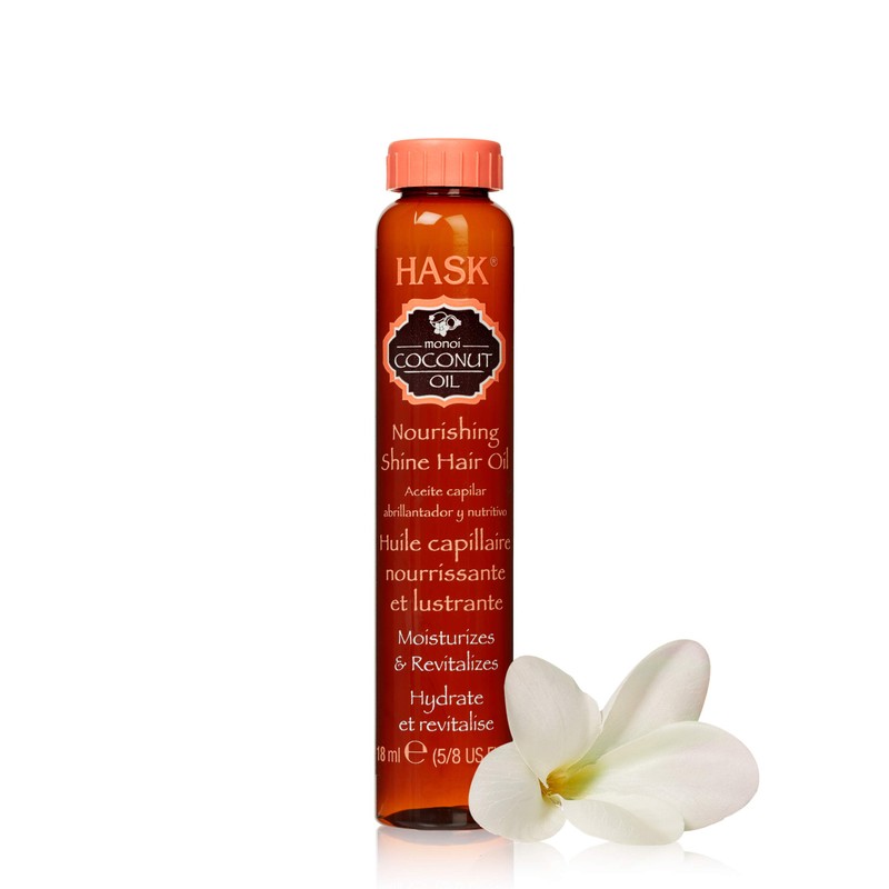 Hask Nourishing Monoi Coconut Shine Oil Vial, 0.625 Ounce
