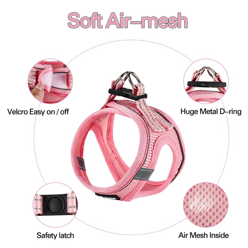 Dog Harness for Small Dogs and Leash Set, Honeycomb Grid,