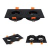 BRENDAXIN Square Black Double-Head GU10 Downlight housing, recessed Spotlight Frame,