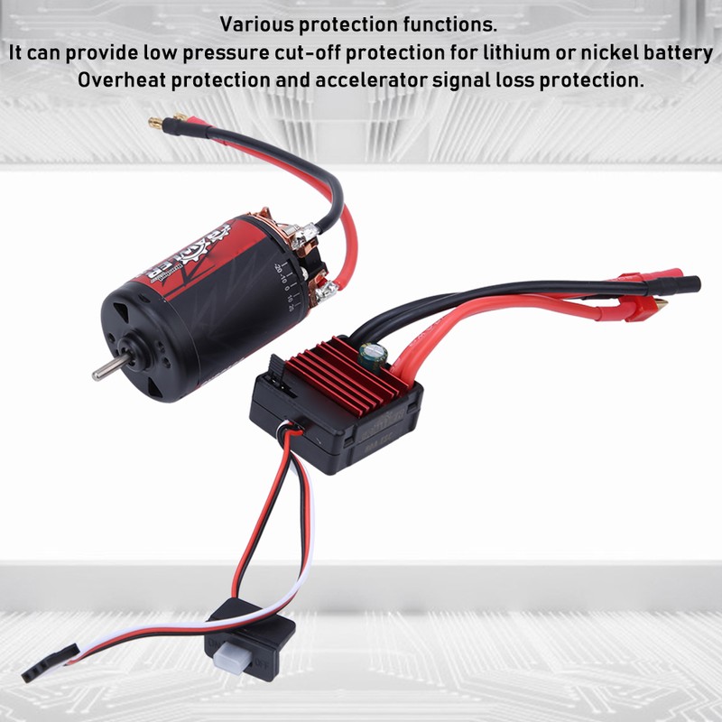 5-Slot 550 Brushed Motor 80A ESC Combo Set RC Car