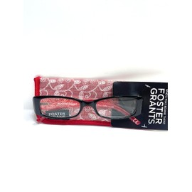 Foster Grant reading glasses Alma black red rectangular +2.50
