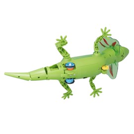 Srliya Walking Lizard Model Electric Detachable Lizard Toy Gift with Light and Music for Kids Early Education (Green)