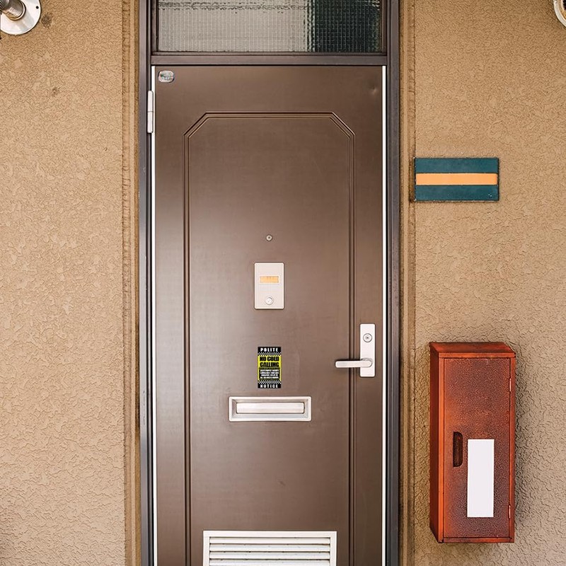 No Cold Callers Sign for Front Door Sticker No Cold