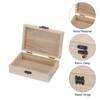 sourcing map Unfinished Wooden Box with Hinged Lid,Small Keepsake Box