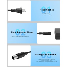 K-MAINS AC Adapter Charger Compatible with Bugatti 9.0/9 pro/10 Electric Scooter from costco #cm368 Power Supply PSU Mains