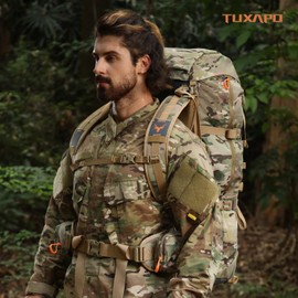 Tuxapo Internal Frame Hunting Backpack 60L Long-Lasting Large Capacity Day Pack for Rifle Bow Gun Outdoor Gear