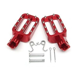 Replacement CNC Billet RED Foot Pegs Foot Rest Footpegs for Dirtbikes Compatible with Honda CRF50 XR50 Yamaha PW50 PW80 TTR50 Kawasaki KLX110 MX and Their Clones