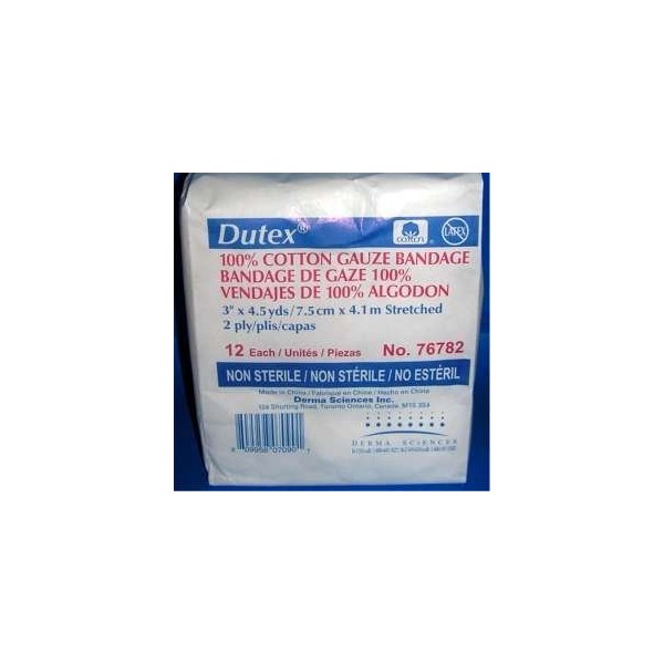 Integra LifeSciences 76782 Dutex Conforming Cotton Bandage, 2-Ply, NS (Pack
