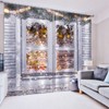 Waterproof Christmas Curtain Window Decorations Christmas Ornaments Home Living Room