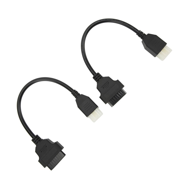 2PCS 6 Pin OBD‑OBD2 Motorcycle Diagnostic Scanner Cable Replacement for