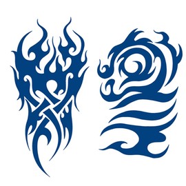 Oottati 2 Sheets Semi Permanent Waterproof Temporary Tattoos, 2 Weeks Long Last, 100% Plant-Based Ink Infinity Realistic Stickers, Arm Totem