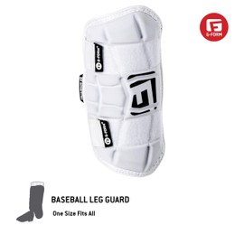 G-Form Elite Speed Baseball Leg Guard - Batter's Leg Guard with Adjustable Straps - White, Adult (One Size Fits All)
