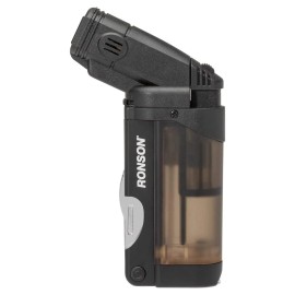 Ronson Black SideKyck Butane Lighter for Cigars and Pipe Enthusiasts
