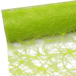 Sizoweb table runner - 25-metre roll with 100 decorative hearts (20 cm wide, May green)