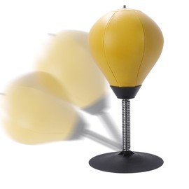 Fun Punch Bag - with Suction Cup Stress Buster - Desk Boxing Punch Ball with Pump for Workplace, Bedroom