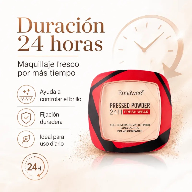 Polvo Compacto Facial Mate 24h Cobertura Alta