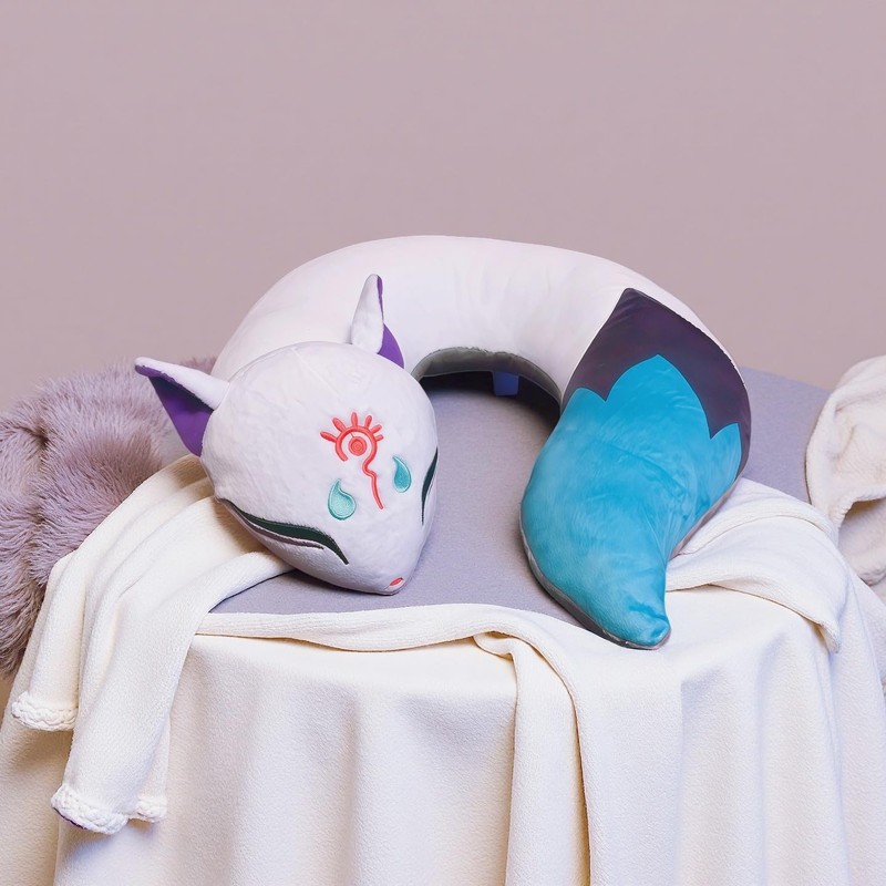 YS Travel Anime Neck Pillows, Fox Plush U-Shape Animal Neck