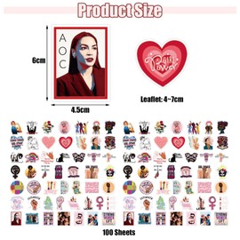 100 Female-Themed Stickers, Girl Power Stickers, Graffiti Decorative Stickers, Can Be Used to Decorate Notebooks, Luggage, and Guitars