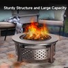 32" Fire Pit Table, Professional Fire Pit with Fire Grate,