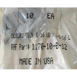 Unbranded [10 Pack] 5/16” OD 1 3/16” Long Zinc Plated Brass Unthreaded Spacers #10 Screw