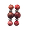Chic and classic Thurcolas dangling earrings made of red imperial
