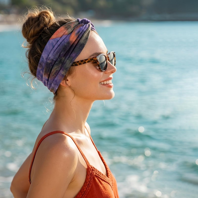 Extra Wide Turban Headbands for Women No Slip Boho Elastic