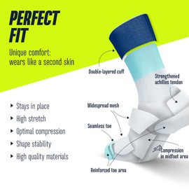 INCYLENCE ULTRALIGHT Running Socks for Men and Women, Breathable and Ultra Thin 1 Pair, Tracks Petrol Canary