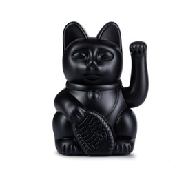 Donkey Products Lucky Cat 330466 Waving Cat Plastic 15 cm Black
