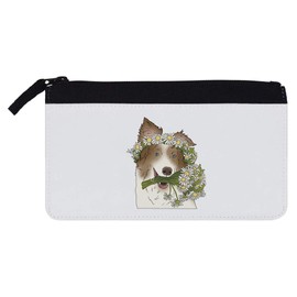 Azeeda 'Dog with Daisy Flowers' Pencil Case (PC00058134)