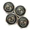 Dodge Ram Black Logo Chrome Tire Stem Valve Caps