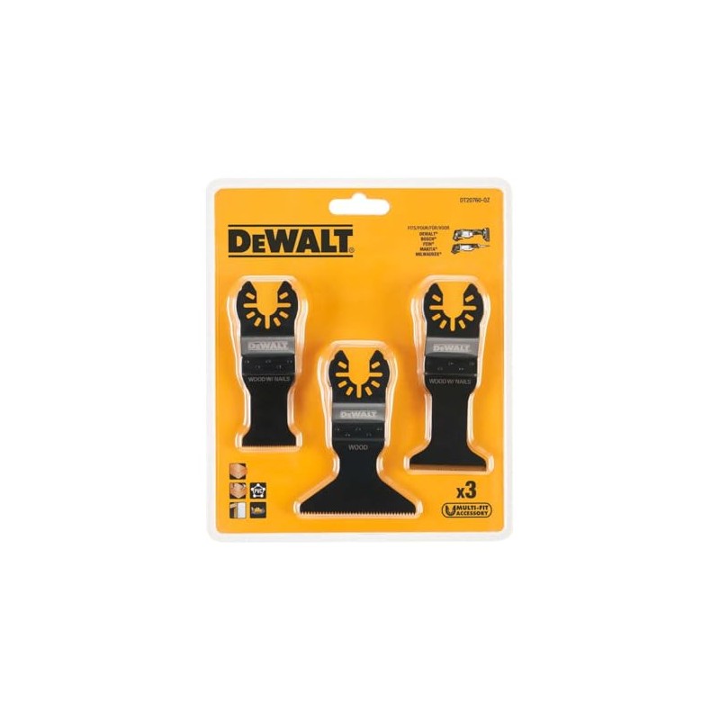 DeWalt DT20760-QZ 3 Piece Multi Tool Blade Set
