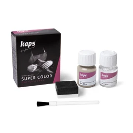 Kaps Dye Super Color + Preparer (25 ml Each), Professional Leather Dye for Natural Leather, Faux Leather and Fabric, for Nourishing and Repairing Leather Shoes (140 - Ice)
