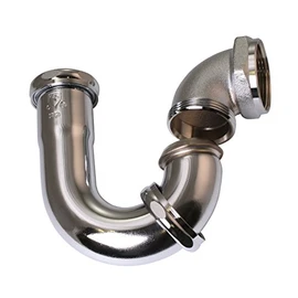 Westbrass D403LA-26 1-1/2 x 1-1/4" LA Code P-Trap, Polished Chrome