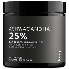 Ashwagandha - Ultra High Potency 40:1 Extract with 25% Withanolides - Wild Harvested in India - Highly Concentrated & Third-Party Lab Tested - 60 Capsules