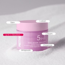 PRETTYSKIN Daily 5-in-1 Cream-Skincare for radiant complexion 1.69fl.oz. (Collagen)