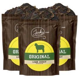Jerky.com Exotic Original Lamb Jerky - Wild Game Meat Snacks, Exotic Snacks, High-Protein, All-Natural, No Added Preservatives - Healthy Snacks for Adults - 1.75 oz. (Pack of 3)