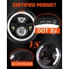 us- 2pcs Fit Mack R Series 7'' Inch Round LED