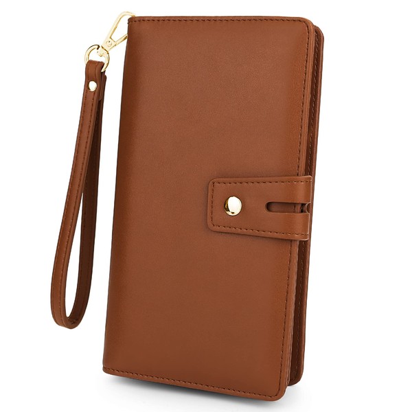 YALUXE Women‘s PU Leather Wallet with 20 Card Slots Cash