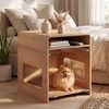 DAWNYIELD Dog Crate Furniture with Flip-Up Door & PET Panel