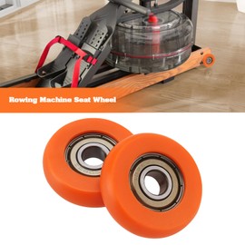 OTOTEC 2PCS Rowing Machine Seat Wheel Outer Diameter 36mm Width 10mm Inner Diameter 8mm Nylon Stainless Steel Roller Wheel with Bearing Load Capacity 67kg Orange