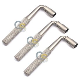 G.S 3 PCS Tissue Punch 4MM Angled/Offset/Curved Dental Stainless Steel Instruments