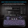 2.4GHz Wireless Mini Remote Control Keyboard Colorful backlit with Rechargeable