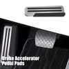 A ABSOPRO Foot Pedal Cover Non-Slip No Drill Metal Silver