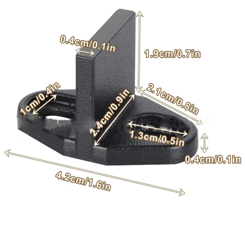 heyous 4PCS Black POM Sliding Door Stopper with Screws Barn
