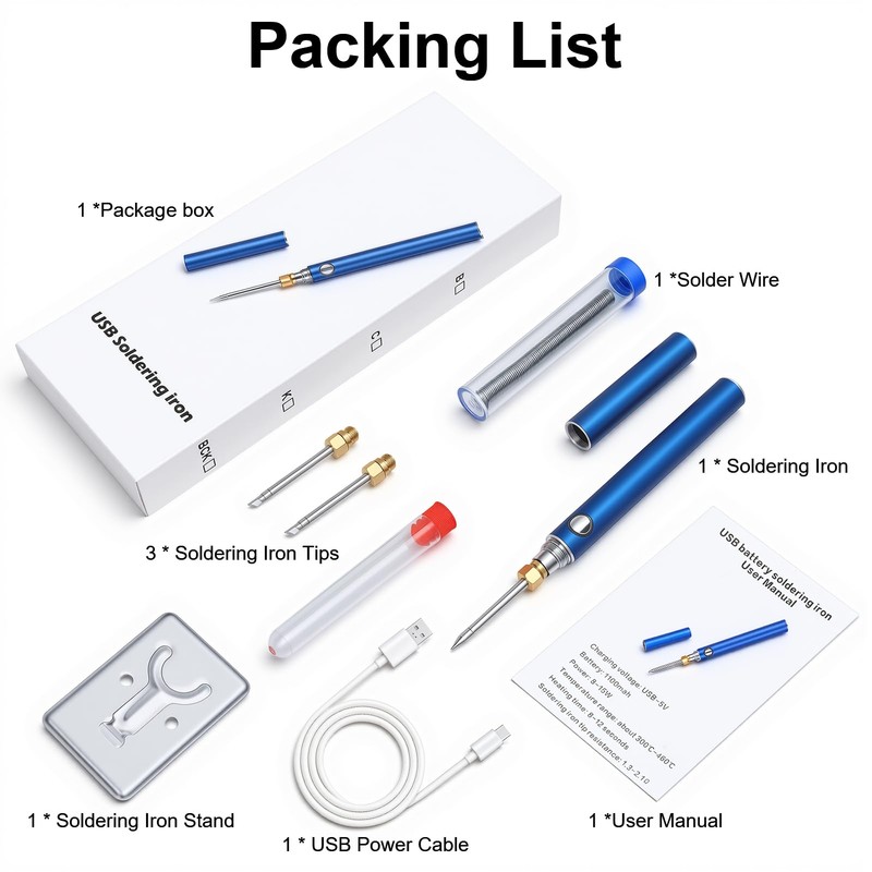 Cordless Soldering Iron Kit Portable Wireless Electric Soldering Gun Pen